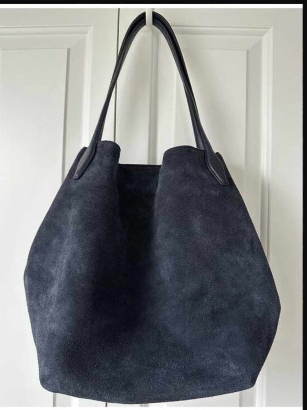 Madewell The Suede Shopper Tote - Deep Indigo